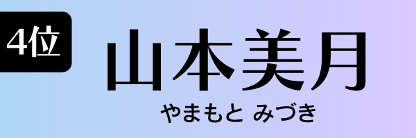 4位：山本美月