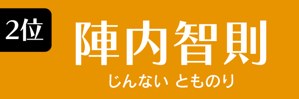 2位：陣内智則