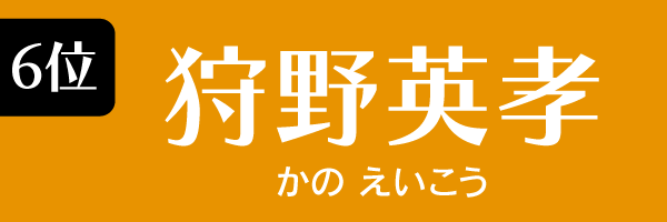 6位：狩野英孝