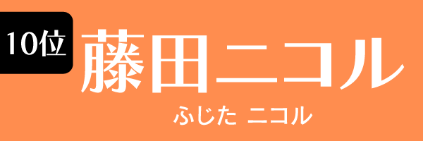 10位　藤田ニコル ふじたにこる