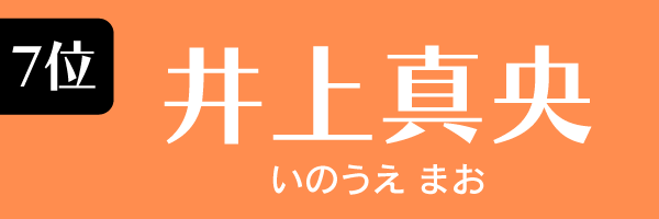 7位　井上真央 いのうえまお