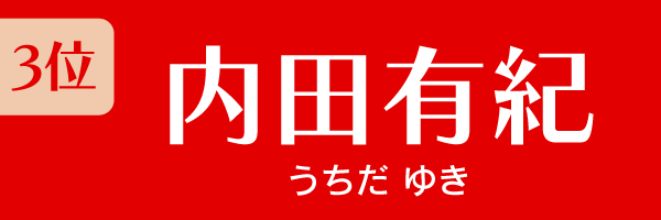 3位：内田有紀