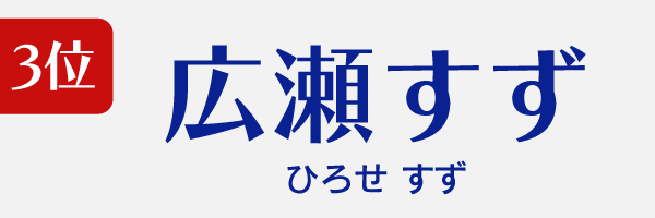 3位：広瀬すず