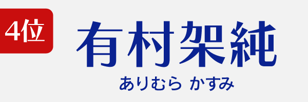 4位：有村架純