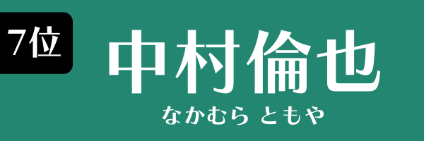 7位：中村倫也