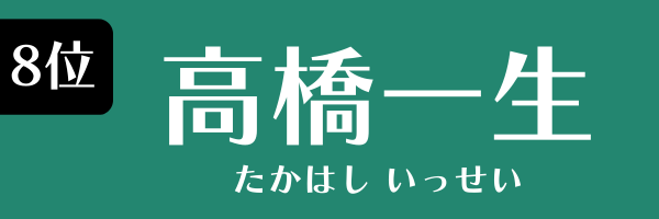 8位：高橋一生