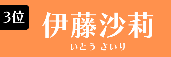 3位：伊藤沙莉