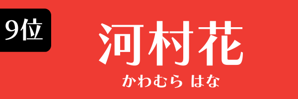 9位　河村花 かわむら はな