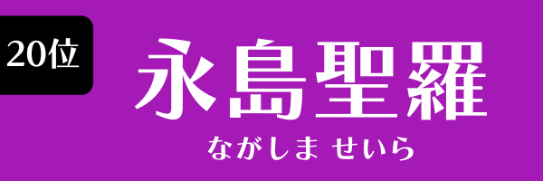 20位 永島聖羅 ながしま せいら