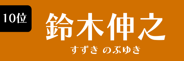 10位：鈴木伸之