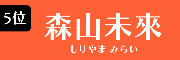 5位：森山未來