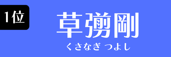 1位：草彅剛