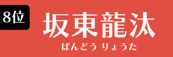 8位：坂東龍汰