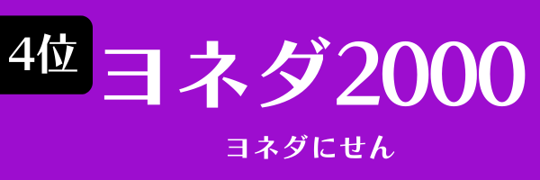 第4位　ヨネダ2000 よねだにせん