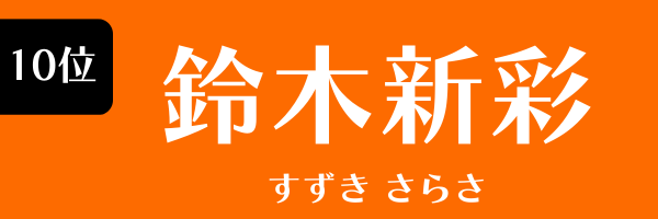 第10位　鈴木新彩 すずき さらさ