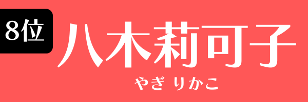 第8位　八木莉可子 やぎ りかこ