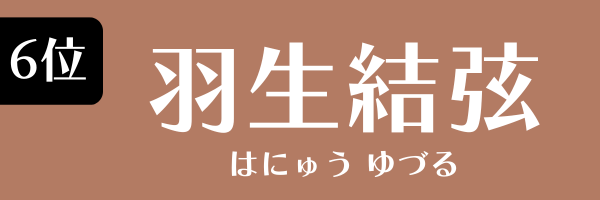 6位：羽生結弦