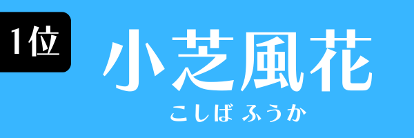 1位：小芝風花