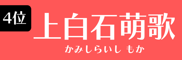 4位：上白石萌歌