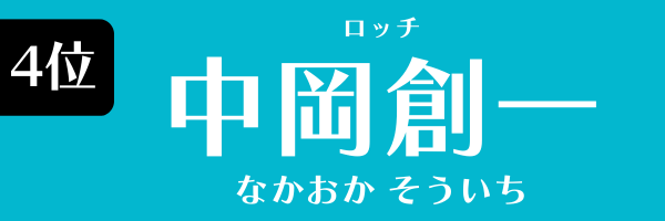 4位：中岡創一（ロッチ）