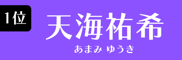 1位：天海祐希