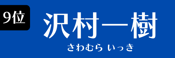 9位：沢村一樹